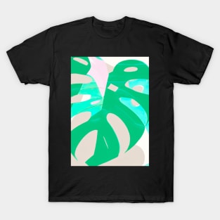 Monstera Plant Abstract T-Shirt